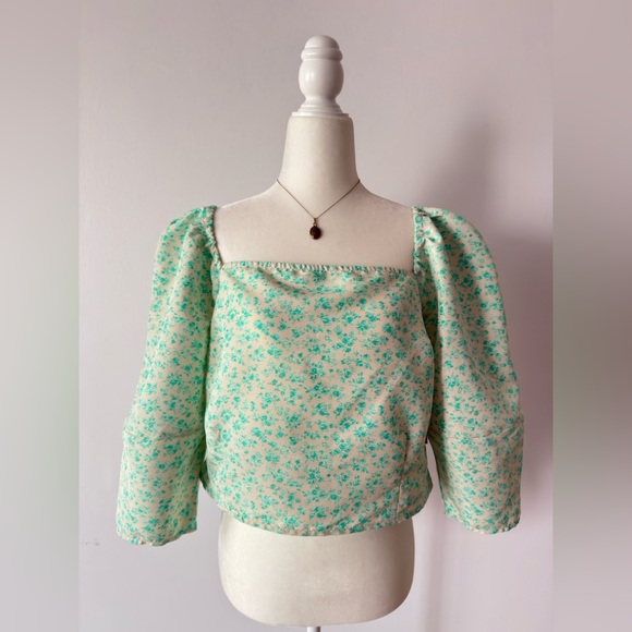 Levi's Mint Floral Blouse - Picture 1 of 6